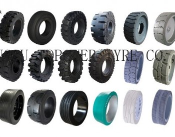 Supply 500 sizes solid rubber tires for forklift wheel loader aerial work platform trailers boom lifts scissor lifts