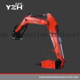 Rockbreaker boom system