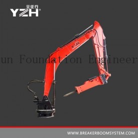 Rockbreaker boom system